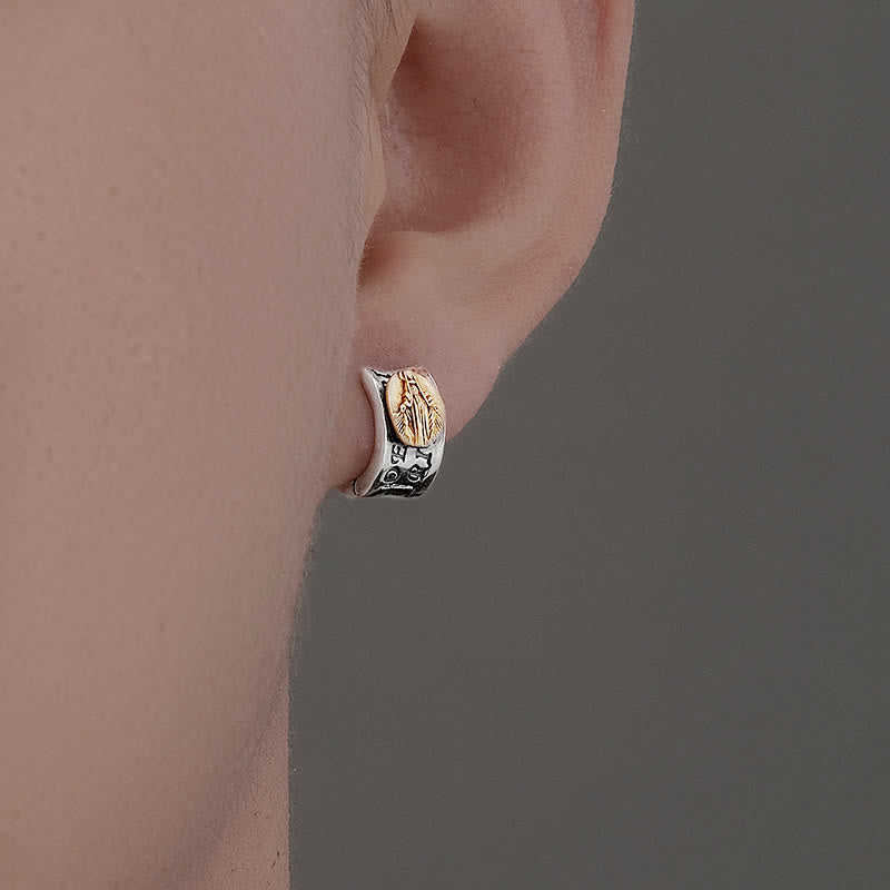 Virgin Mary Silver Earrings - The Heavenly