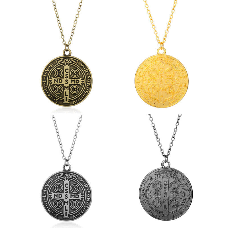 Dual-Sided St. Benedict Medal Necklace (4 color) - The Heavenly