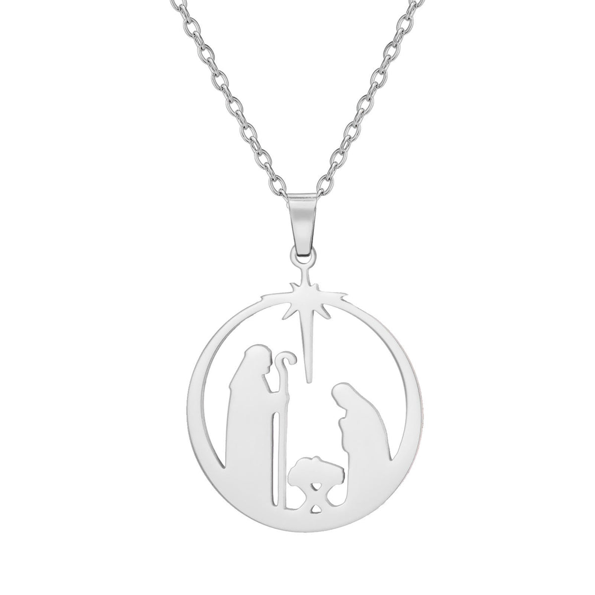 Star of Bethlehem Nativity Scene Jesus Sacred Faith Necklace - The Heavenly