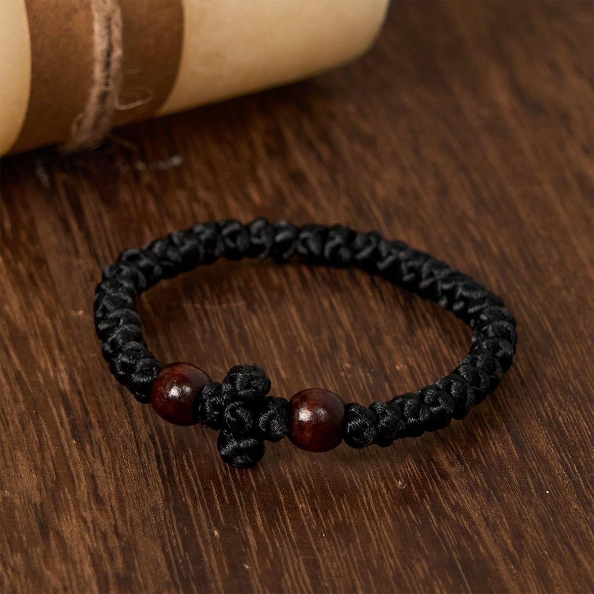 Blue & Black Cross-Knot String Bracelet - The Heavenly