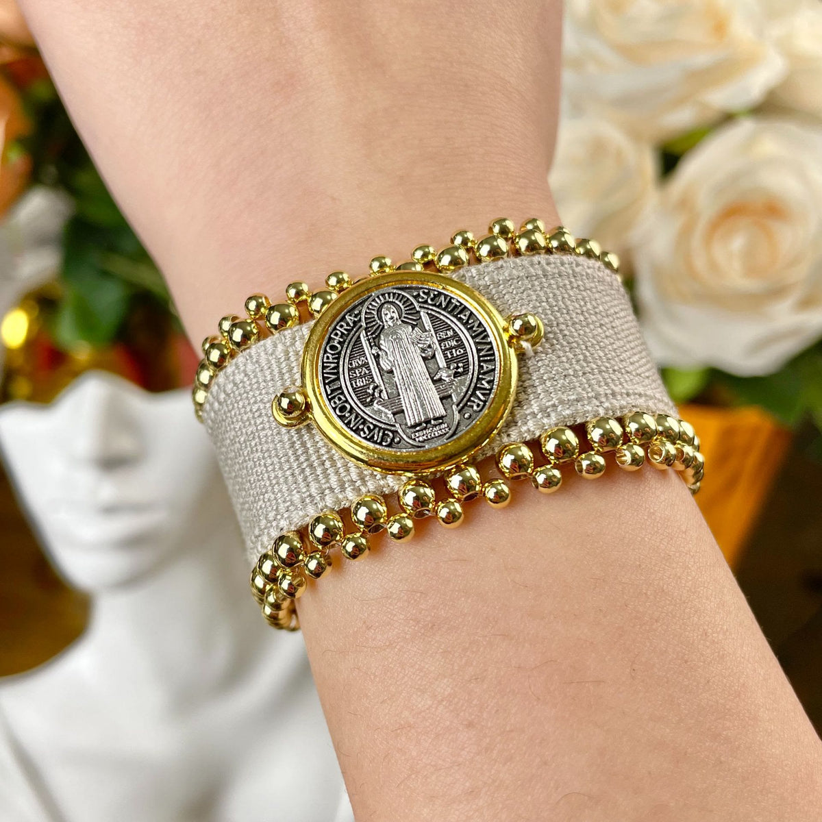 Handmade St. Benedict Protection Braided Bracelet - The Heavenly