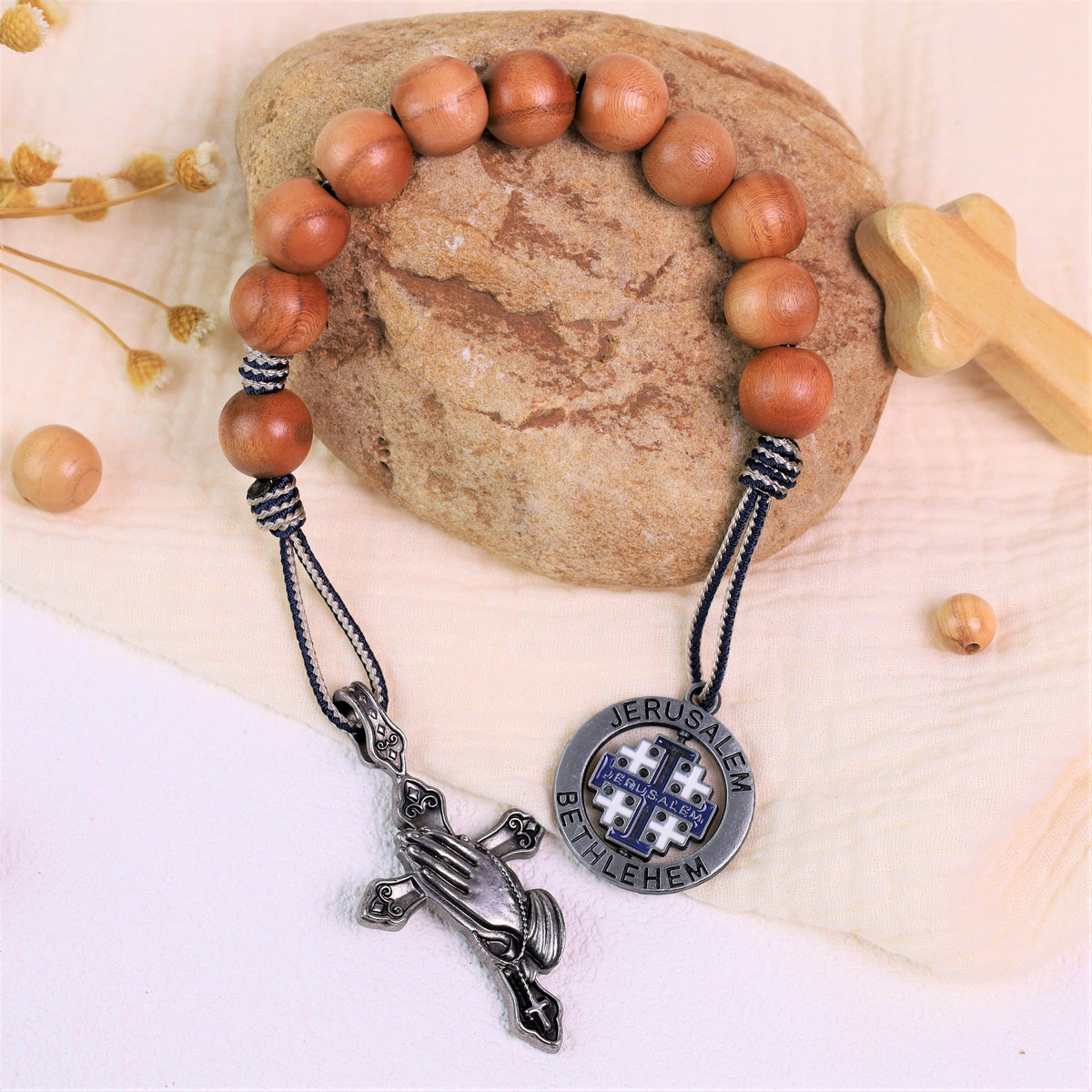 Praying Hands & Jerusalem Medal - The Heavenly