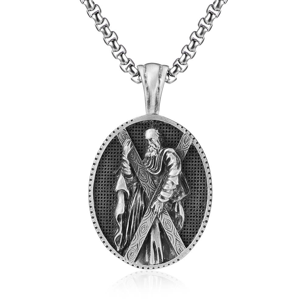 St. Andrew Retro Christian Necklace - The Heavenly