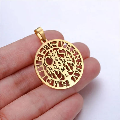 St. Benedict Symbol Openwork Pendant Necklace - The Heavenly