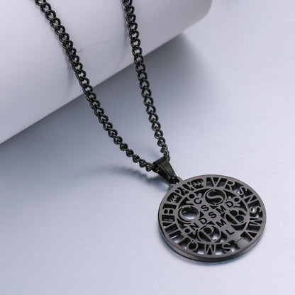 St. Benedict Symbol Openwork Pendant Necklace - The Heavenly