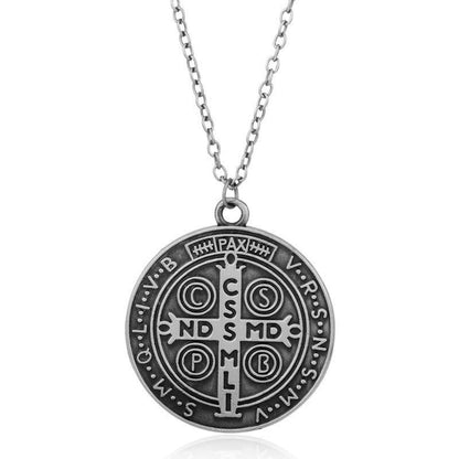 Dual-Sided St. Benedict Medal Necklace (4 color) - The Heavenly