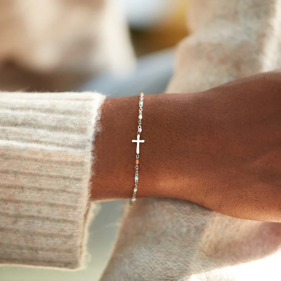 Delicate Minimalist Cross Bracelet - Style 2 - The Heavenly