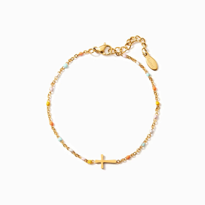Delicate Minimalist Cross Bracelet - Style 2 - The Heavenly