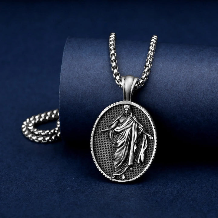 Jesus Medallion Pendant Blessing Necklace - The Heavenly