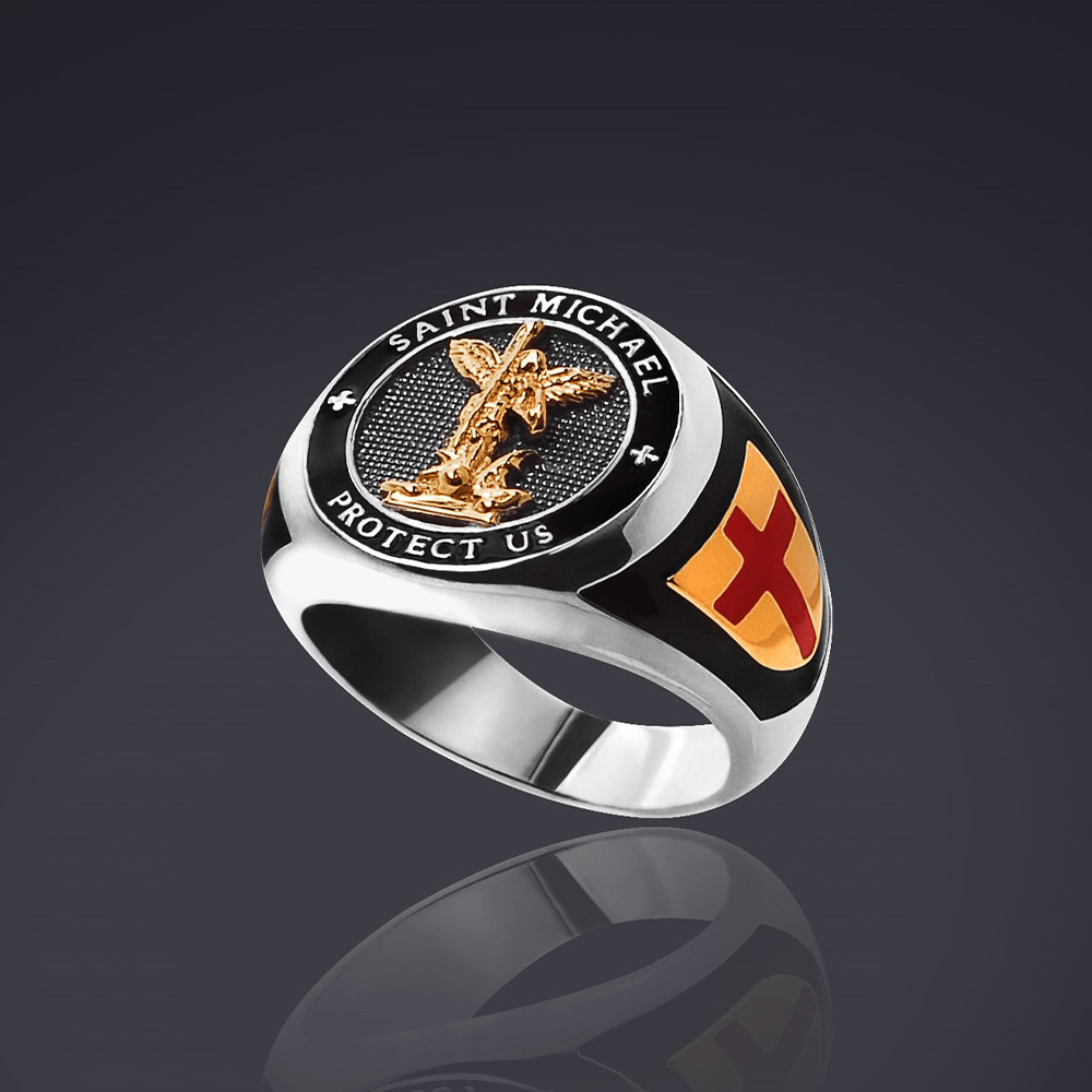 Saint Michael the Archangel Protection Ring - The Heavenly