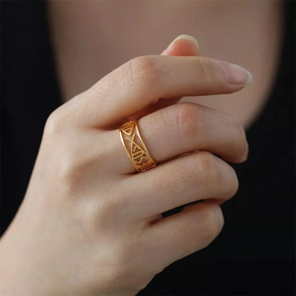 Jesus Fish Skeleton Titanium Religion Ring - The Heavenly