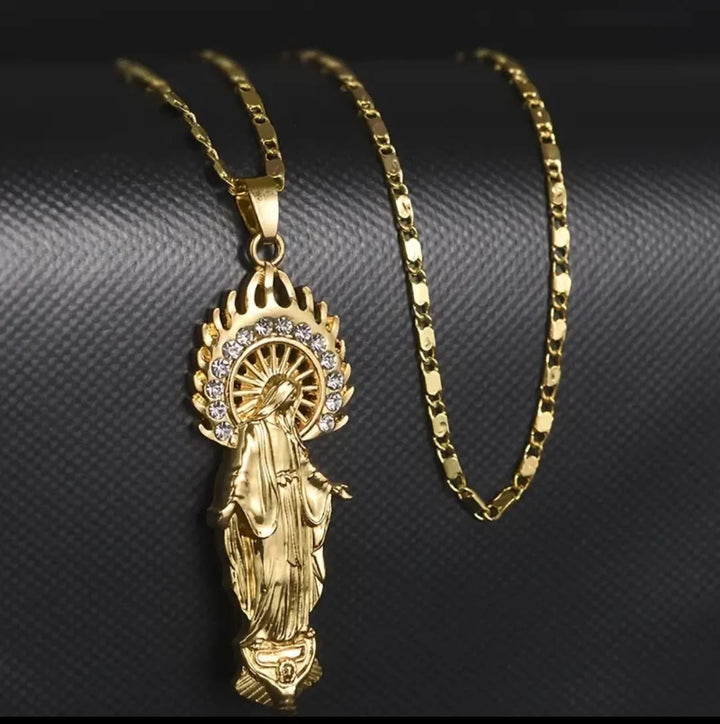 Assumption of Virgin Mary Our Lady of Guadalupe Pendant Necklace - The Heavenly
