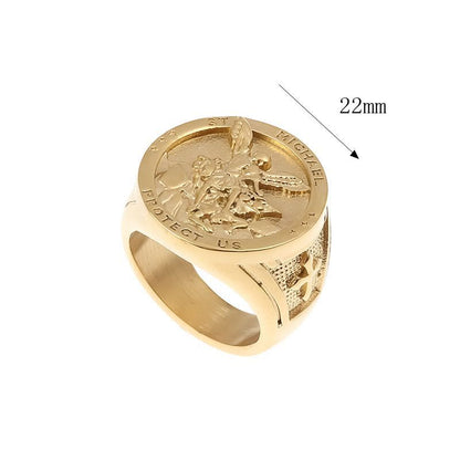 Michael The Archangel Protect Us Devine Faith Ring - The Heavenly