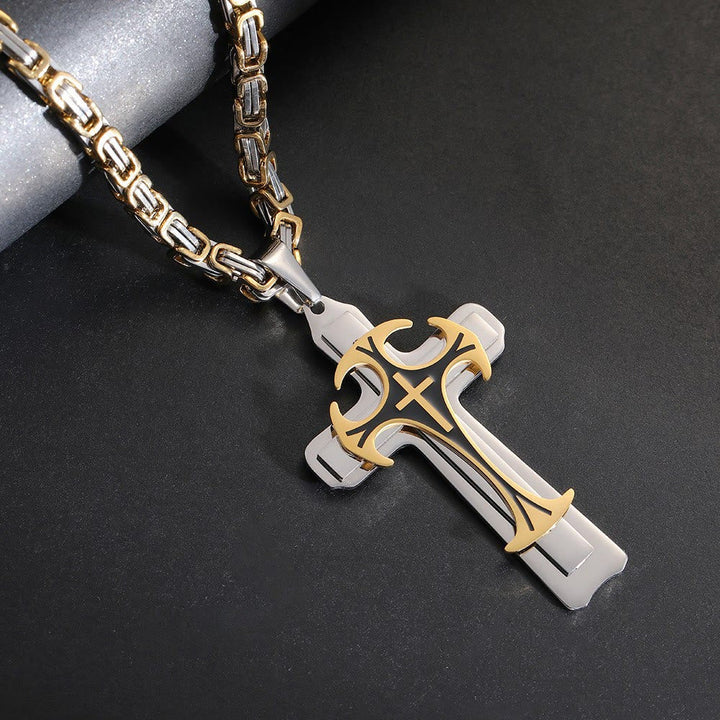 3 Color Faith and Courage Cross Necklace - The Heavenly