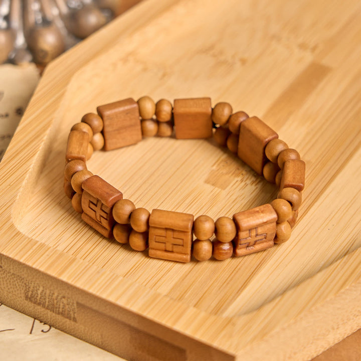 3colors Cross Wooden Bracelet - The Heavenly