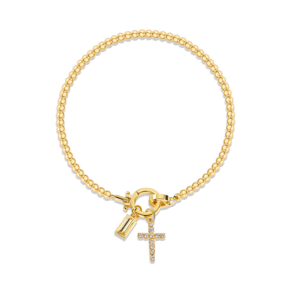 12 Birthstone Cross Bracelet - The Heavenly
