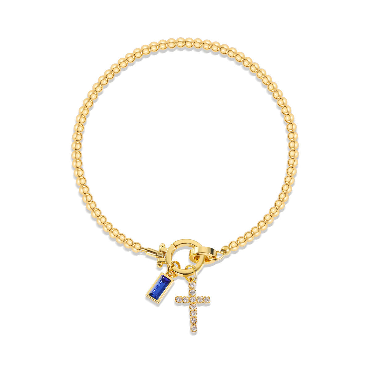 12 Birthstone Cross Bracelet - The Heavenly