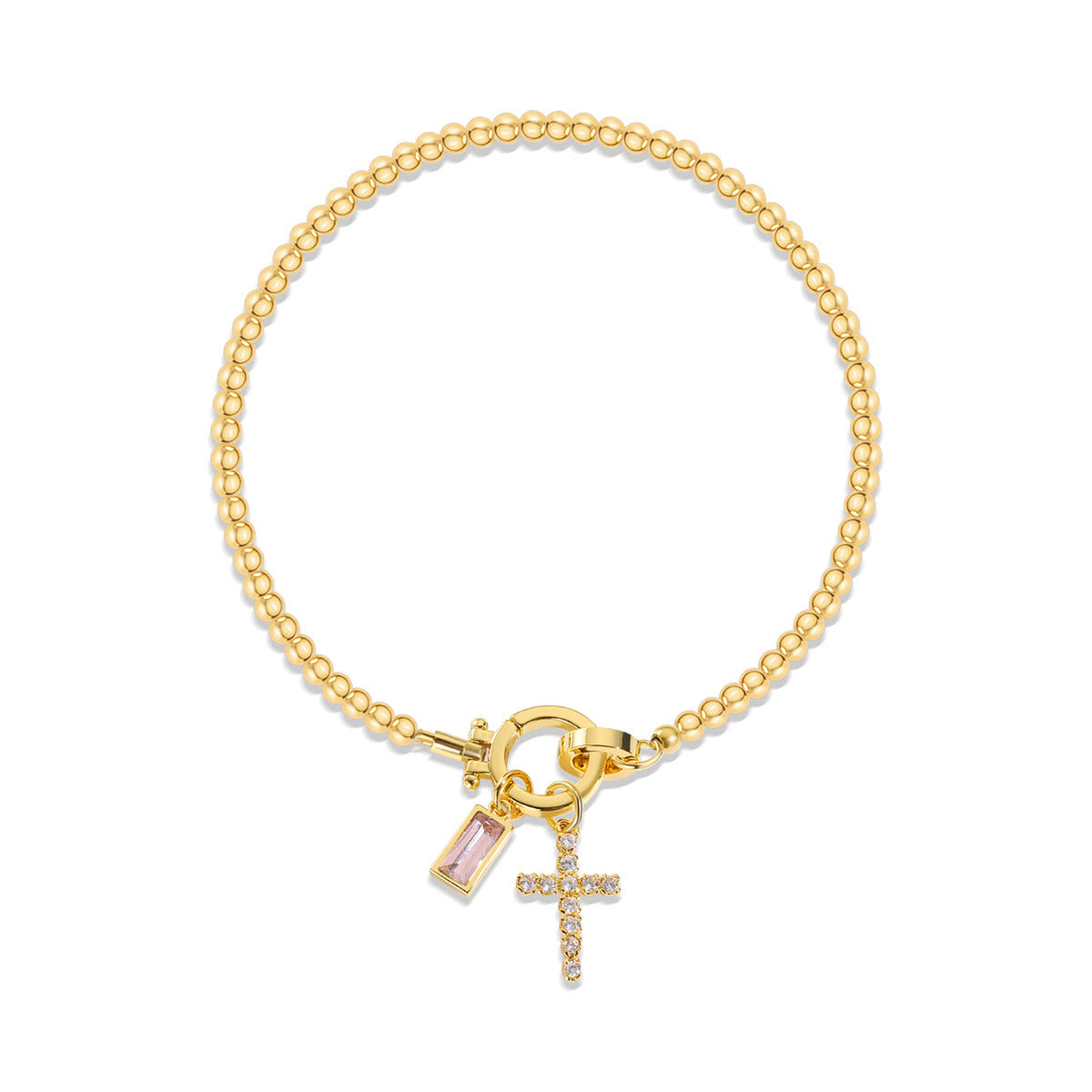 12 Birthstone Cross Bracelet - The Heavenly