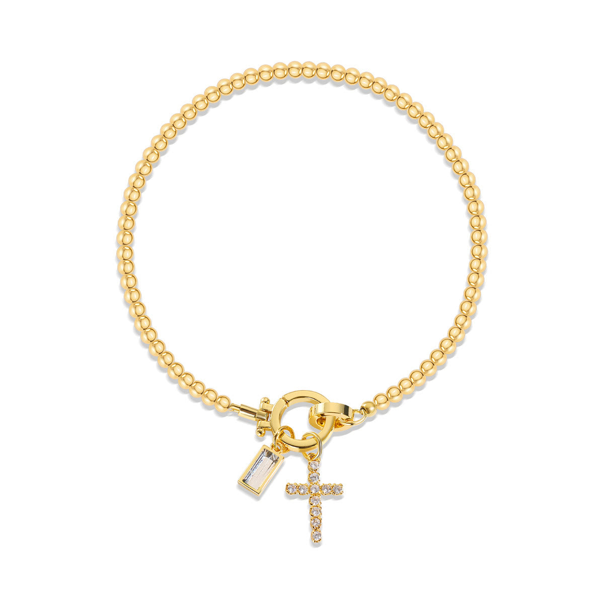 12 Birthstone Cross Bracelet - The Heavenly