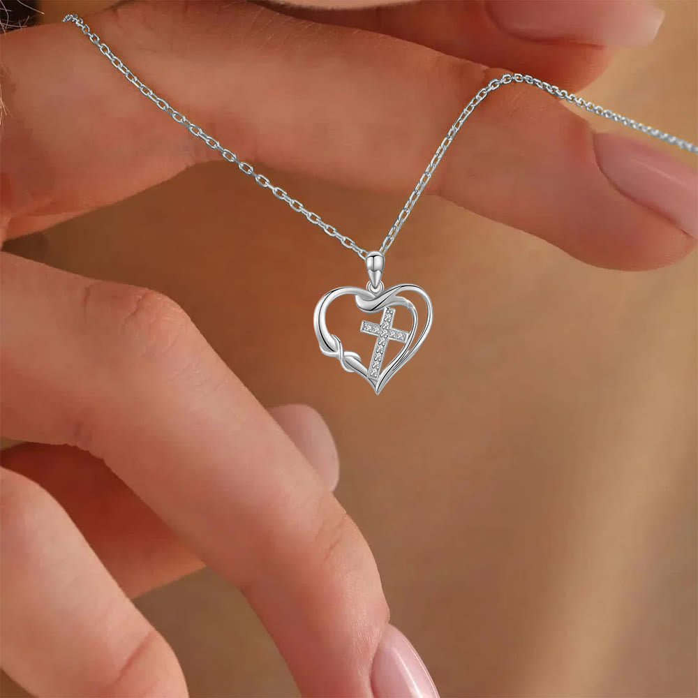 Heart & Cross Necklace - The Heavenly