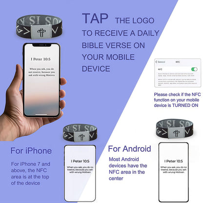 2-Style NFC Faith Wristband - The Heavenly