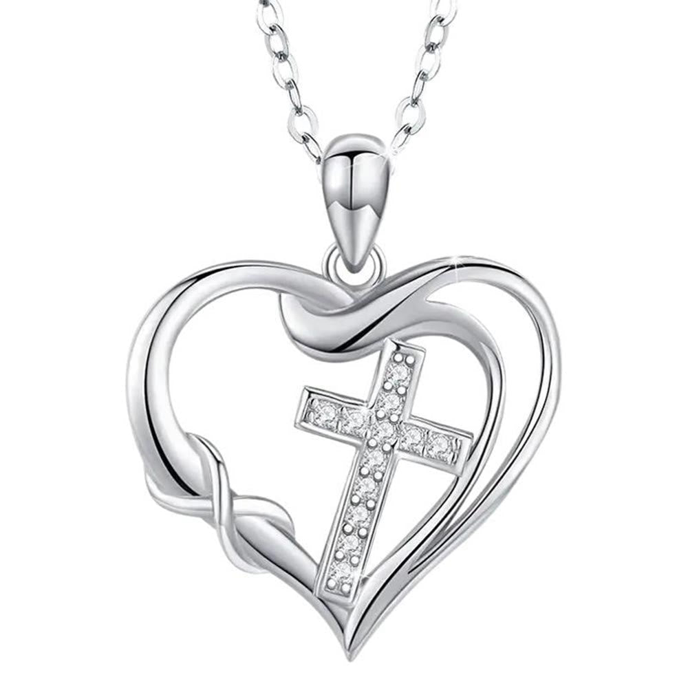 Heart & Cross Necklace - The Heavenly