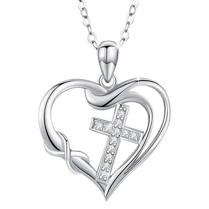 Heart & Cross Necklace - The Heavenly