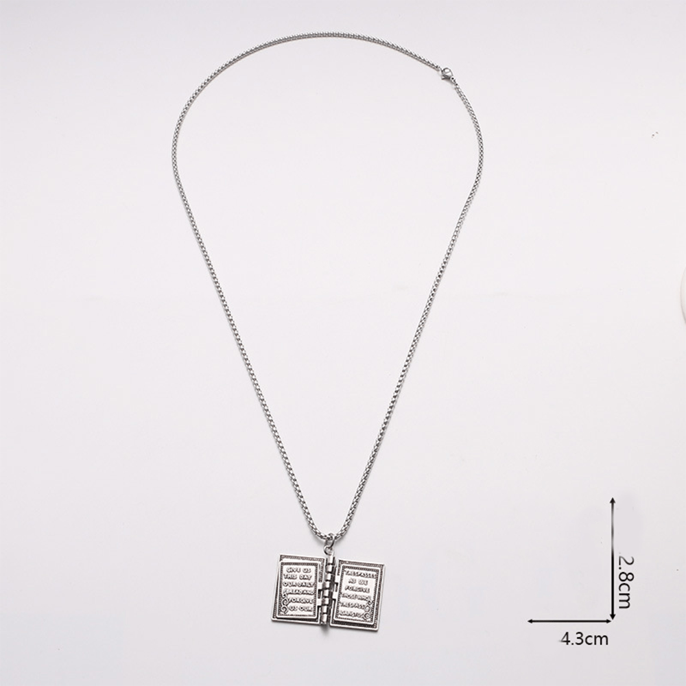 Turnable Holy Bible Pendant Christian Necklace - The Heavenly