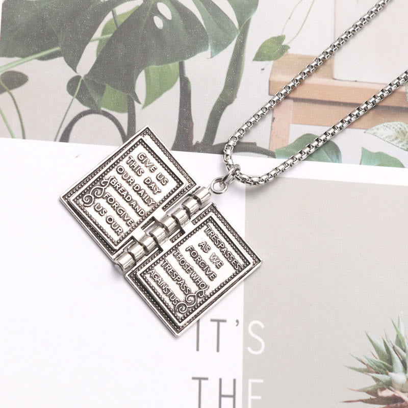 Turnable Holy Bible Pendant Christian Necklace - The Heavenly