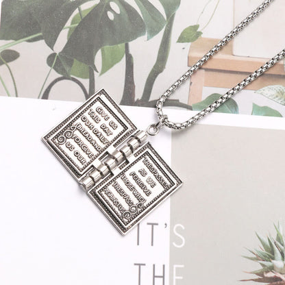 Turnable Holy Bible Pendant Christian Necklace - The Heavenly