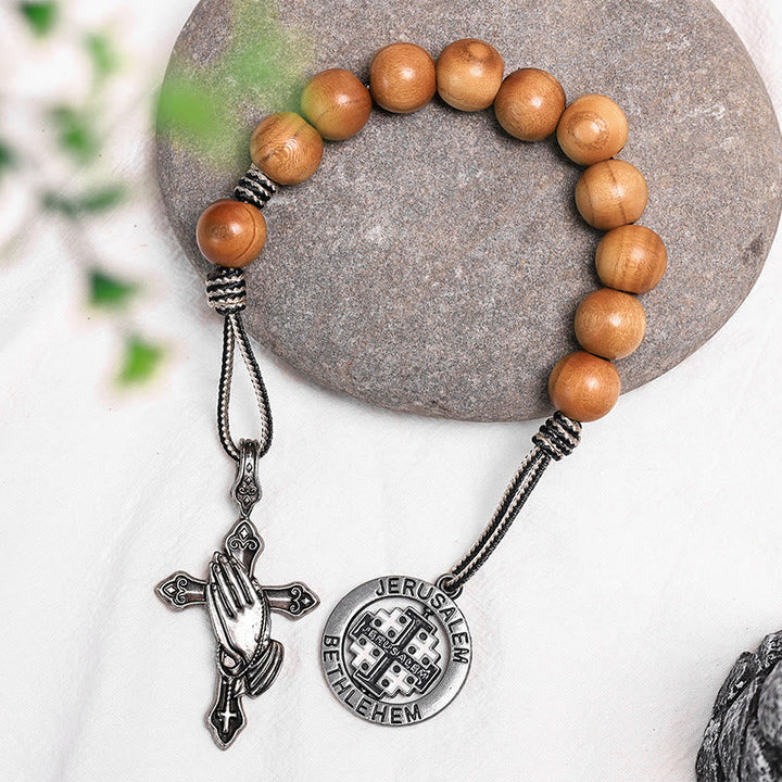 Praying Hands & Jerusalem Medal - The Heavenly