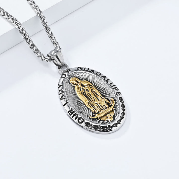3 Colors Our Lady of Guadalupe Stainless Steel Necklace - The Heavenly