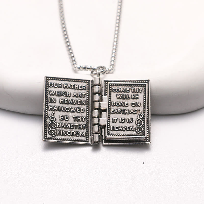 Turnable Holy Bible Pendant Christian Necklace - The Heavenly