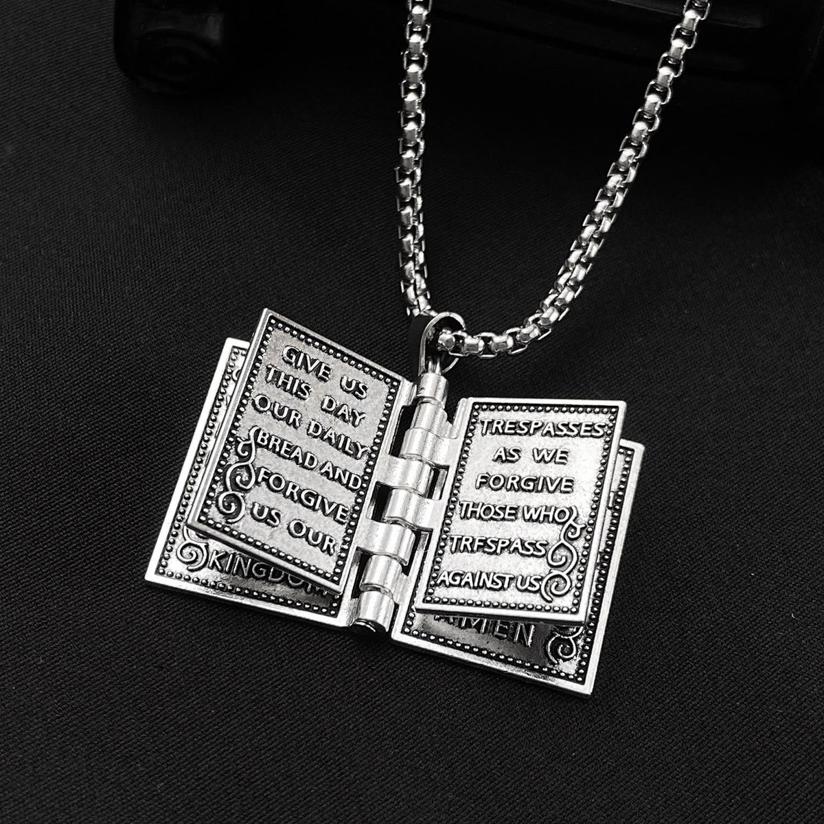Turnable Holy Bible Pendant Christian Necklace - The Heavenly
