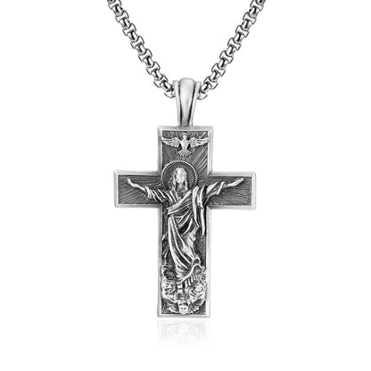 Jesus Ascension Cross Necklace - The Heavenly