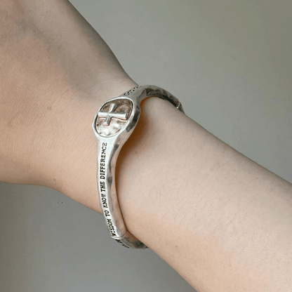 God's Gift Vintage Prayer Engraved Cross Bracelet - The Heavenly